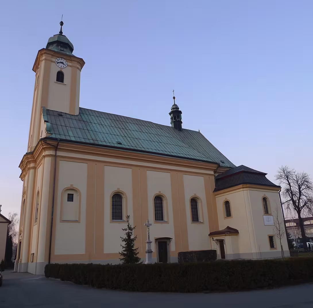 Dnešní pohled – Kostel svatého Jana Nepomuckého (Stará Bělá)