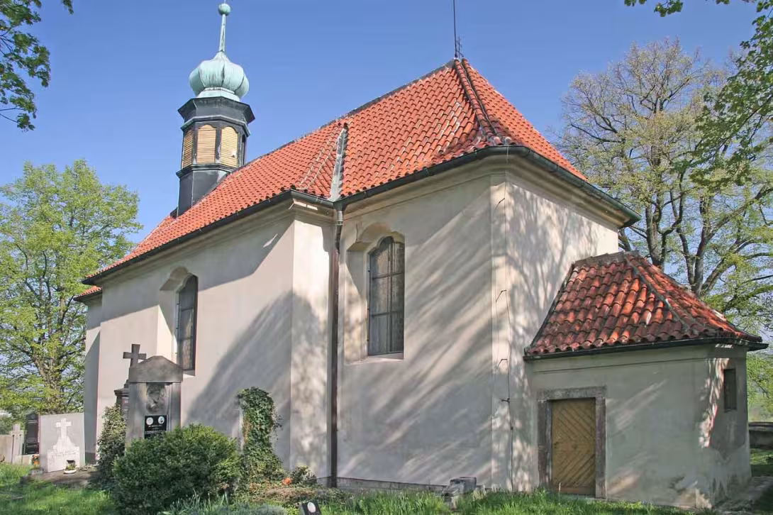 Dnešní pohled – Kostel svatého Jana Nepomuckého (Tetín)