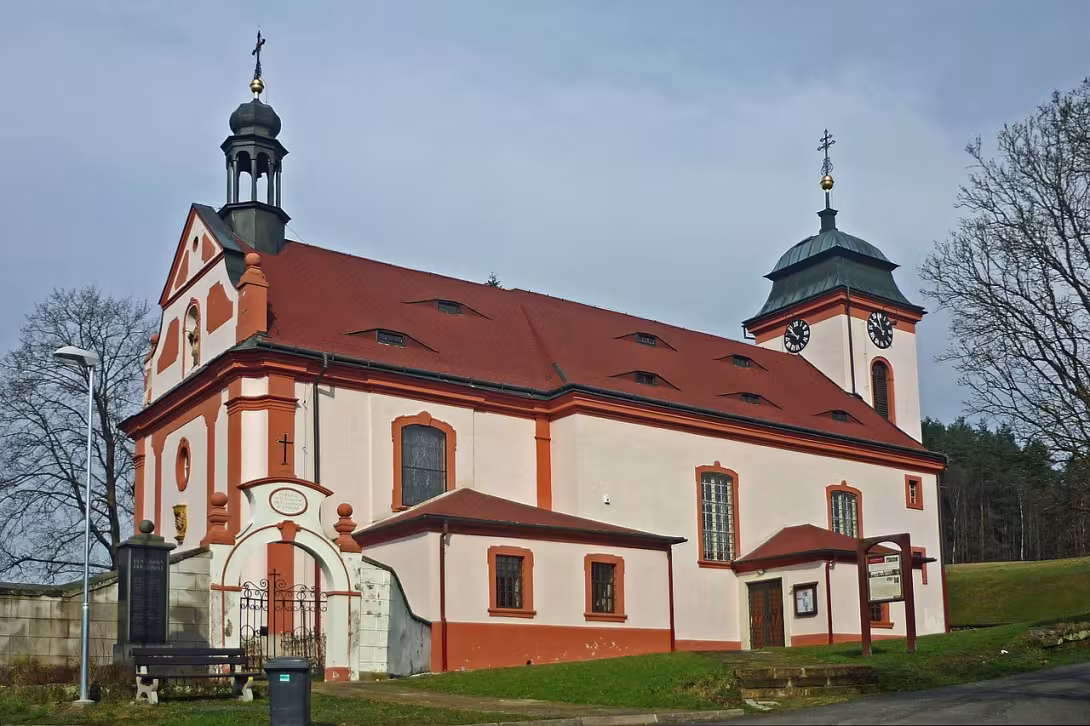 Dnešní pohled – Kostel svatého Jana Nepomuckého (Jetřichovice)