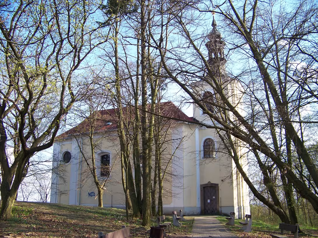 Dnešní pohled – Kostel svatého Jana Nepomuckého (Velká Chuchle)