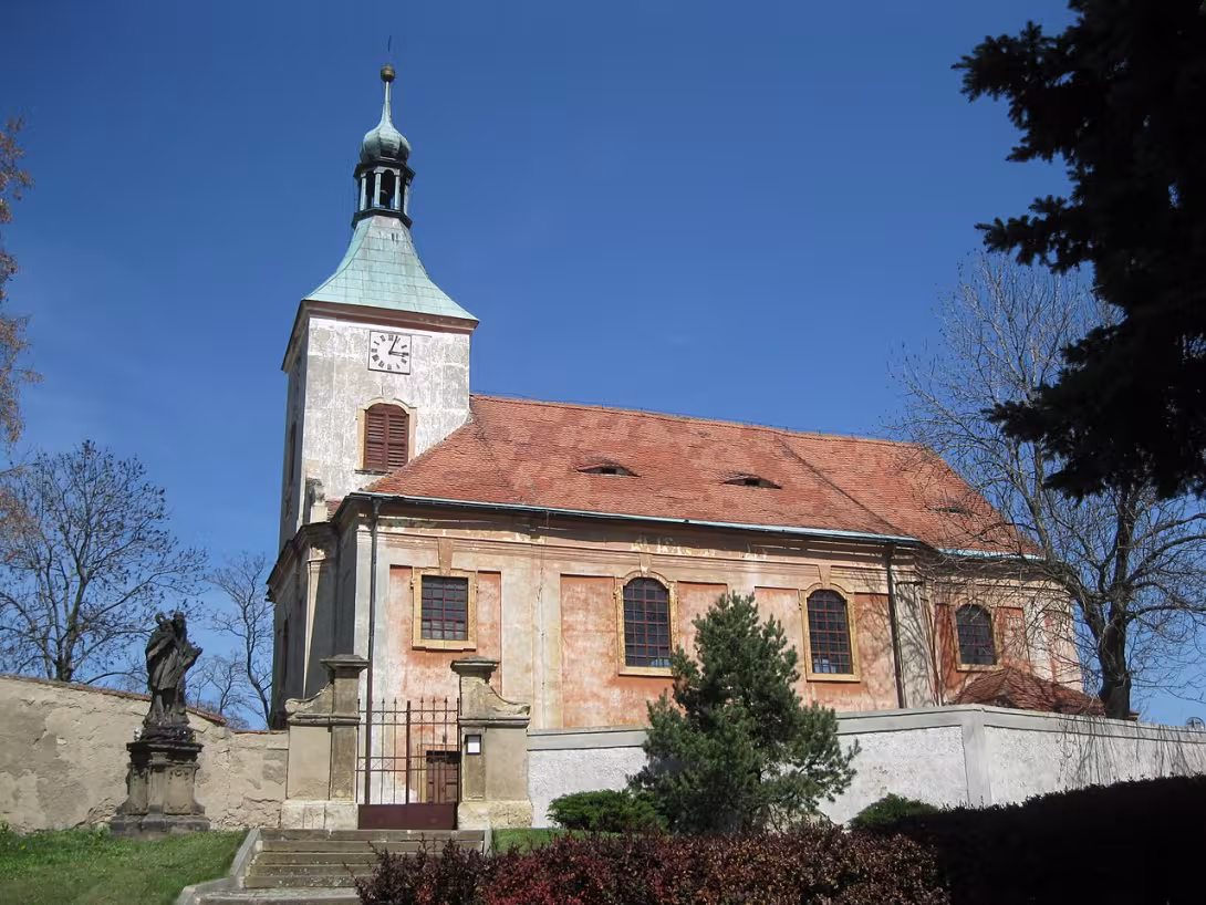 Today's view – Kostel svatého Jiljí (Bečov)