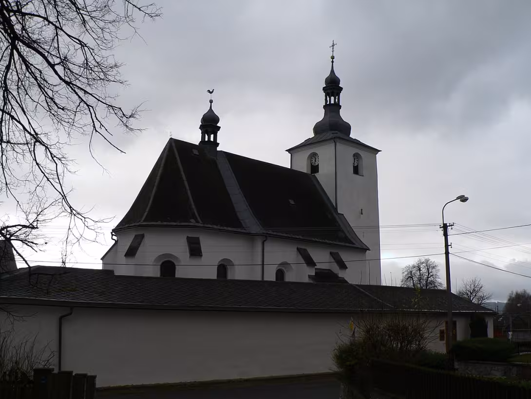 Dnešní pohled – Kostel svatého Linharta (Horní Studénky)