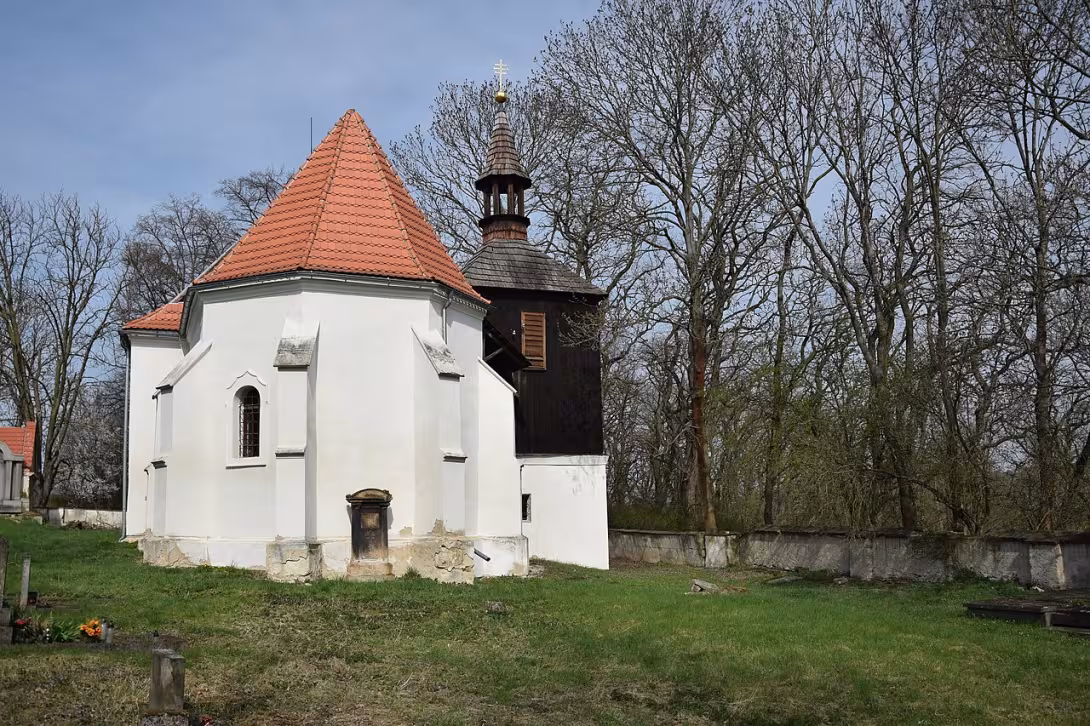 Dnešní pohled – Kostel svatého Martina (Velemyšleves)