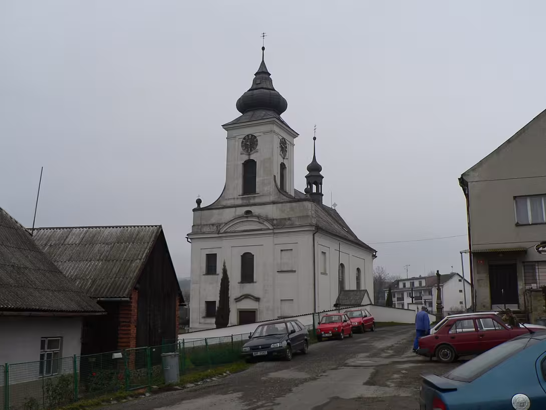 Dnešní pohled – Kostel svatého Mikuláše (Mladoňov)
