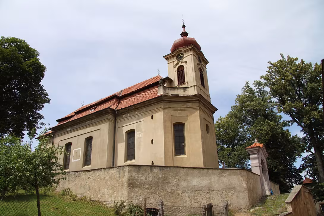 Today's view – Kostel svatého Mikuláše (Jince)