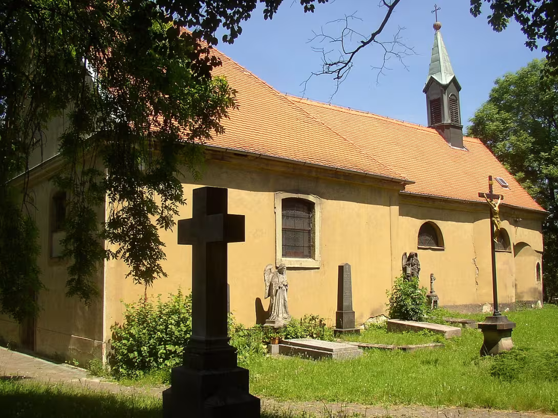 Dnešní pohled – Kostel svatého Mikuláše s tvrzištěm