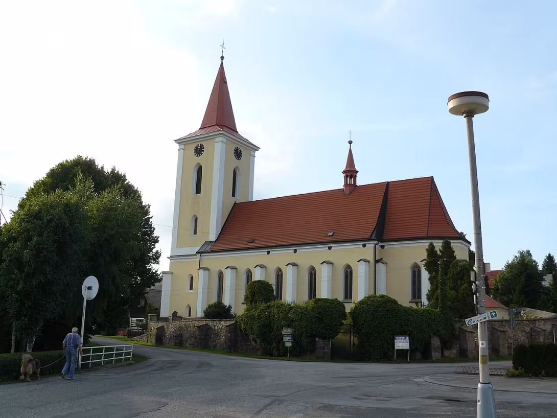 Dnešní pohled – Kostel svatého Prokopa (Libošovice)