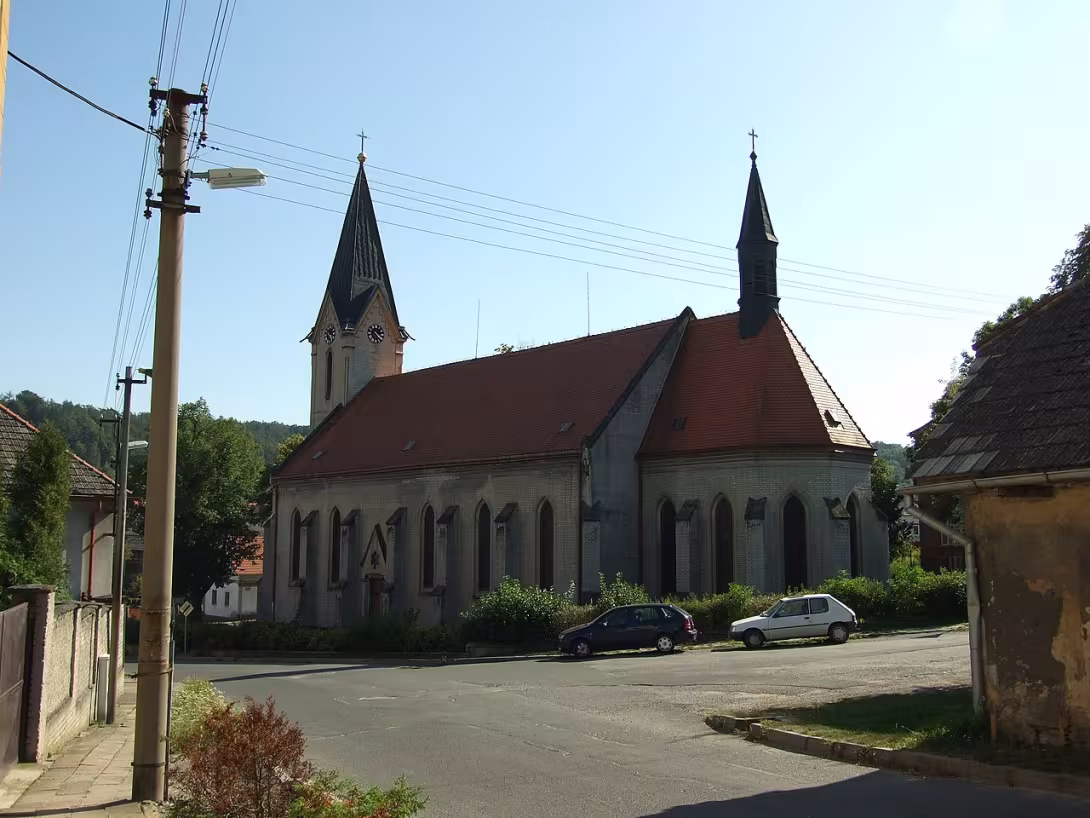 Dnešní pohled – Kostel svatého Prokopa (Libušín)