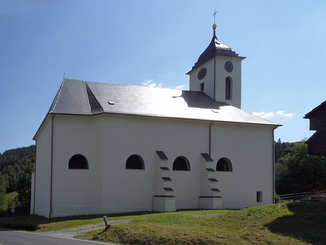 Dnešní pohled – Kostel svatého Rocha (Petrovice)