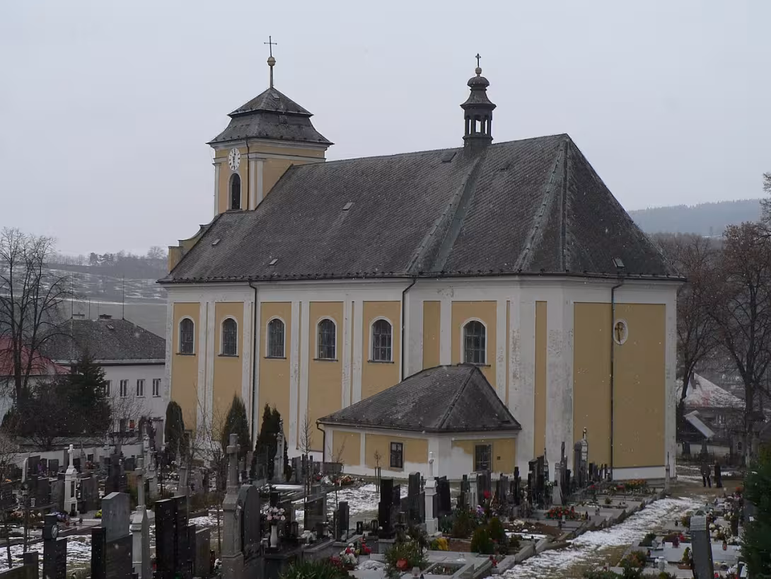 Dnešní pohled – Kostel svatého Vavřince (Nová Hradečná)
