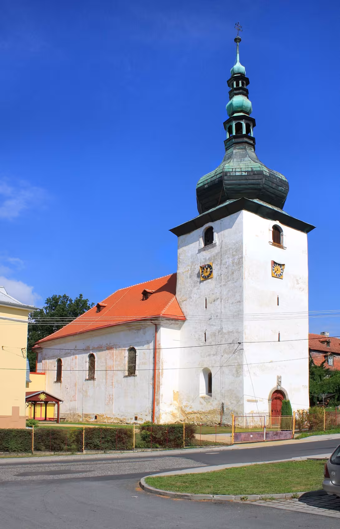 Dnešní pohled – Kostel svatého Vavřince (Třebeň)