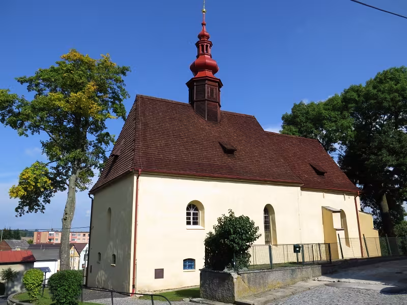 Dnešní pohled – Kostel svatého Vavřince (Krásné Údolí)