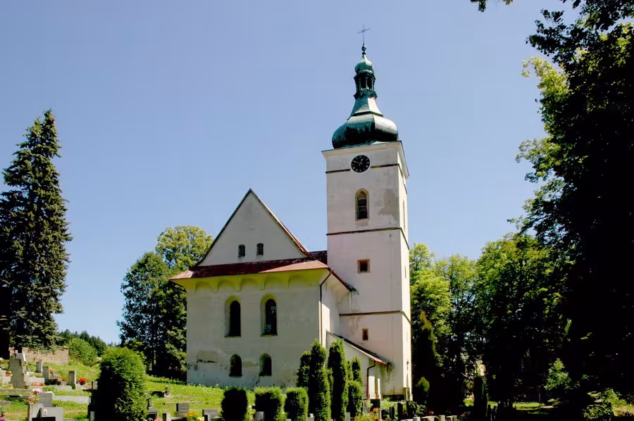 Dnešní pohled – Kostel svatého Václava (Rudník)