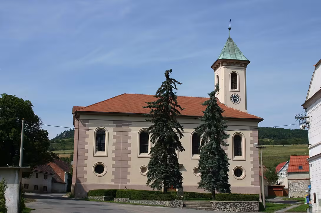 Dnešní pohled – Kostel svatého Václava (Želenice)