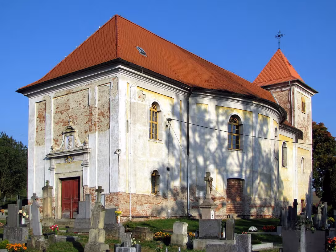 Dnešní pohled – Kostel svatého Václava (Nemotice)