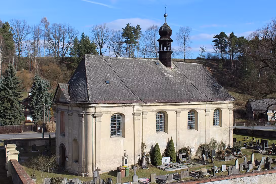 Dzisiejszy widok – Kostel svatého Václava (Dolní Krupá)