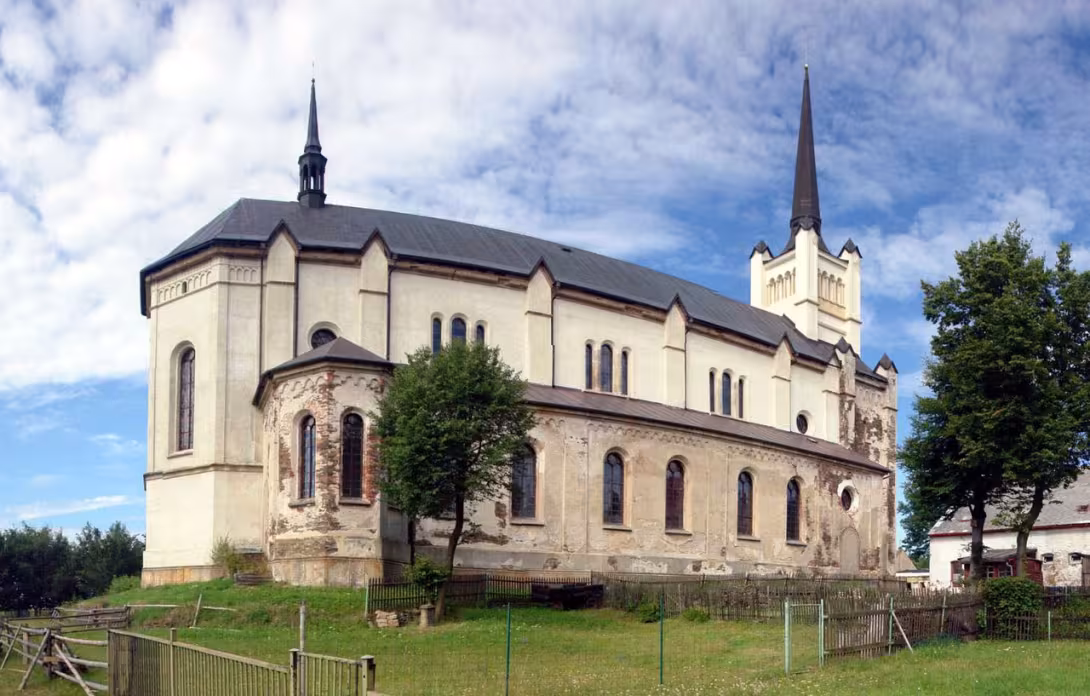 Dnešný pohľad – Kostel svatého Václava (Výsluní)