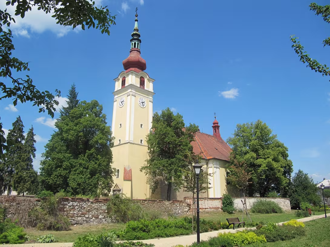 Dnešní pohled – Kostel svatého Václava (Hulín)