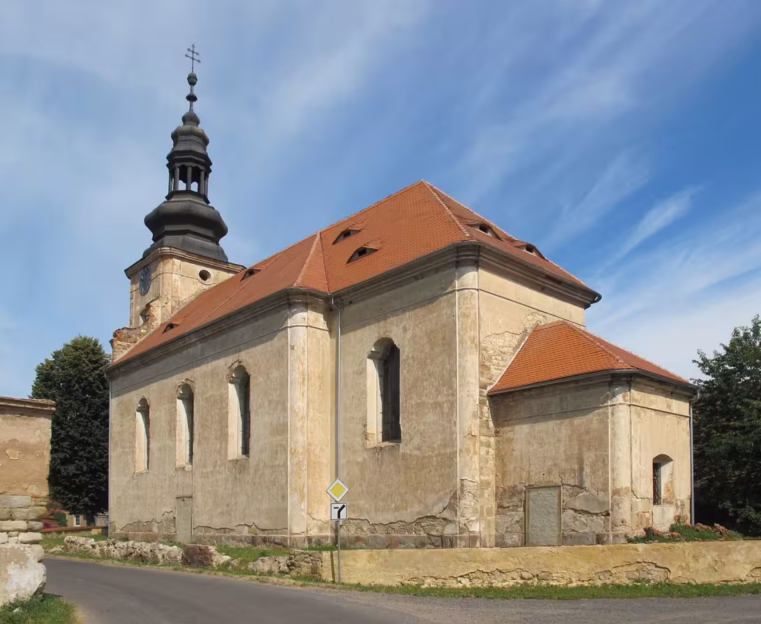 Dnešní pohled – Kostel svatého Václava (Velká Černoc)