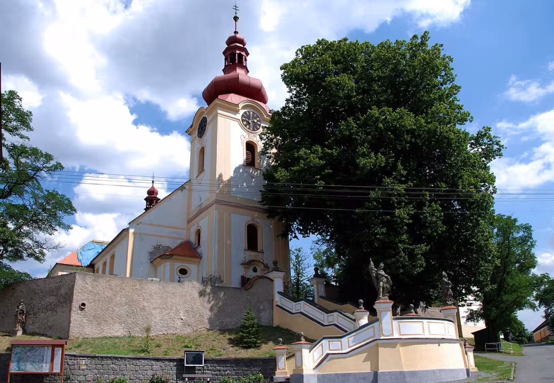 Dzisiejszy widok – Kostel svatého Václava (Chlum)