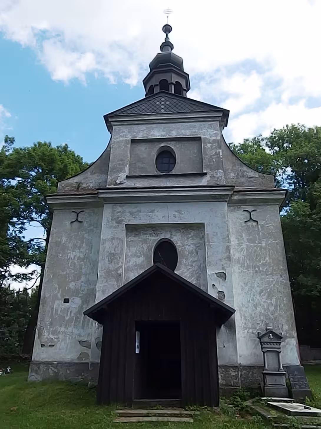Dnešní pohled – Kostel svatého Václava (Skály)