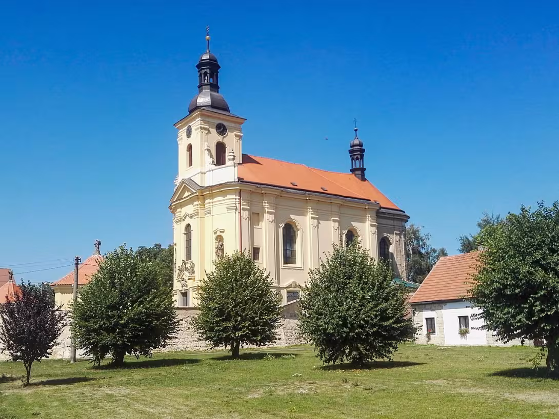 Dnešní pohled – Kostel svatého Václava (Veliš)
