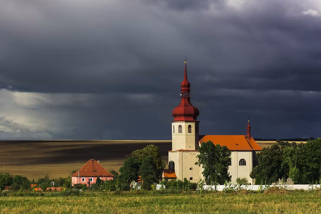 Dnešní pohled – Kostel svatého Víta (Libědice)