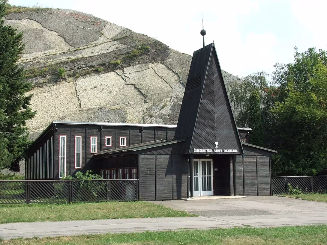 Dzisiejszy widok – evangelický kostel v Braníku