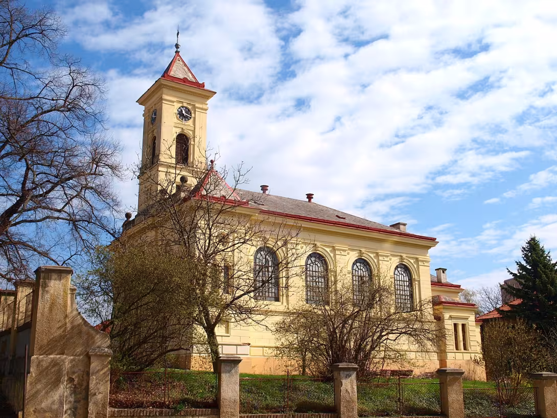Dnešný pohľad – evangelický kostel v Mělníku