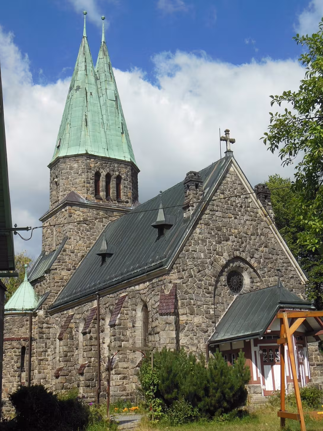 Dnešní pohled – evangelický kostel v Nejdku