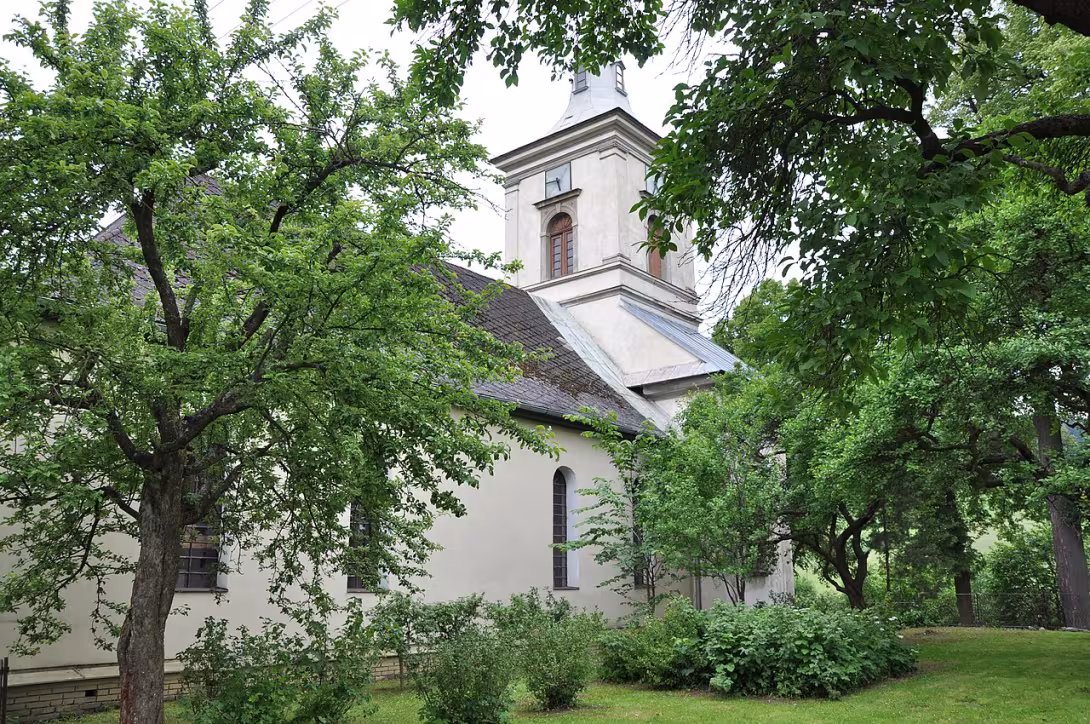 Dzisiejszy widok – evangelický kostel v Telecím