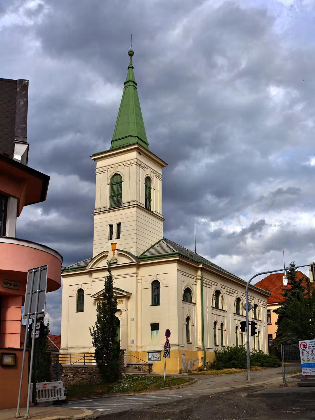 Dnešní pohled – evangelický kostel v Třebíči