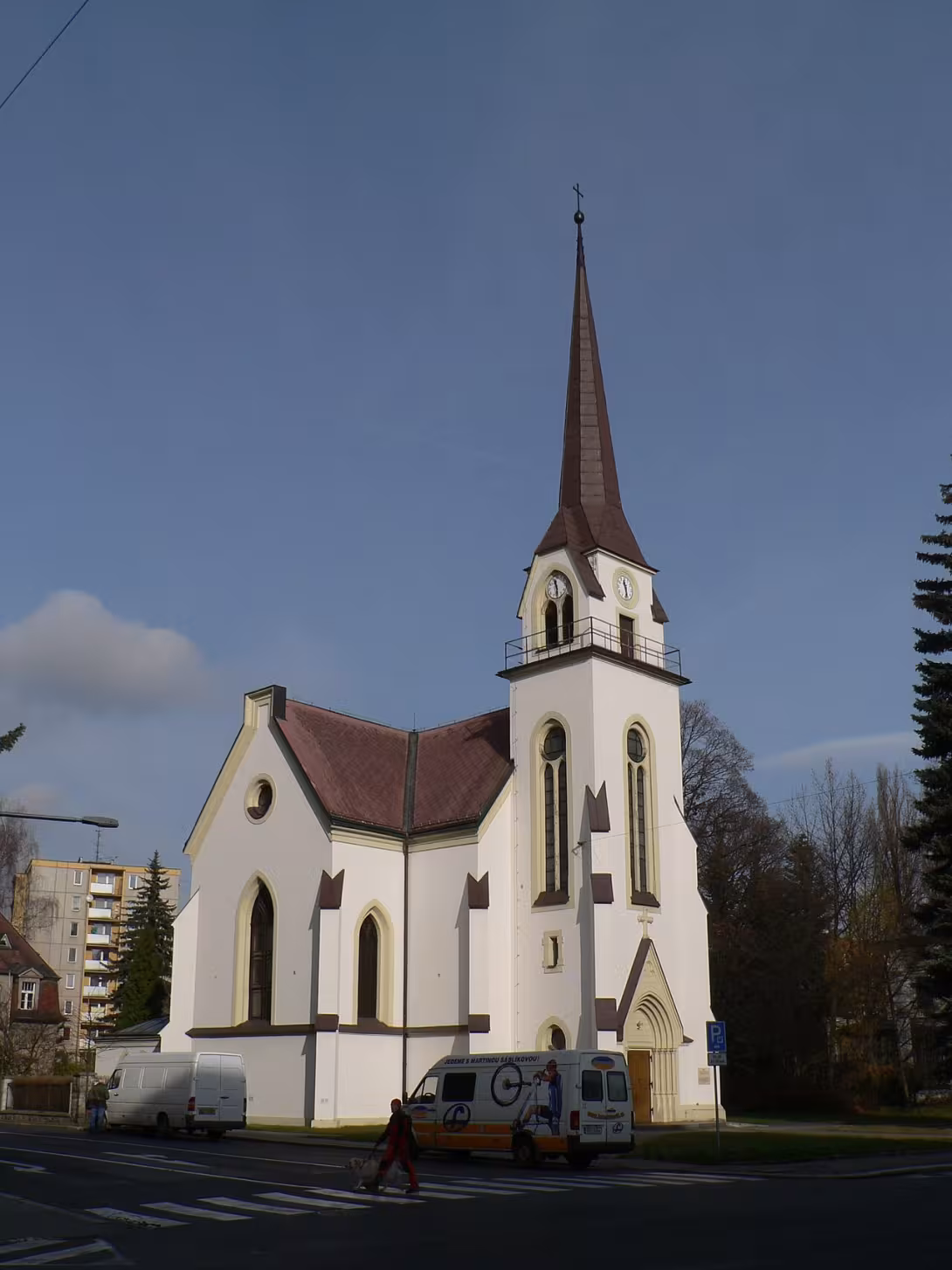 Dnešní pohled – evangelický kostel v Šumperku