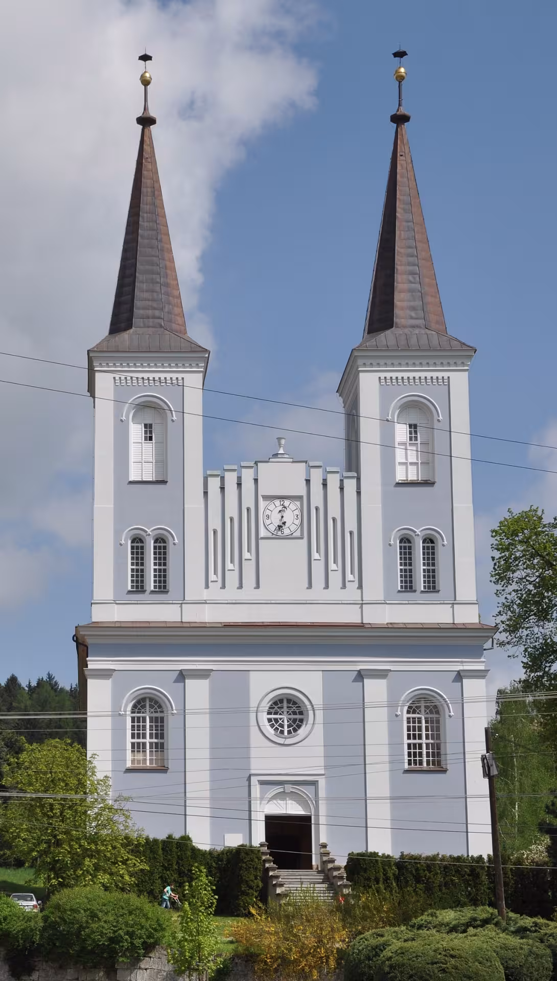 Dnešní pohled – evangelický kostel ve Vanovicích