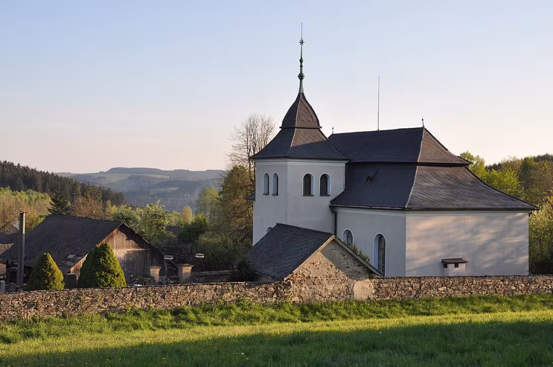 Dzisiejszy widok – evangelický kostel ve Veselí