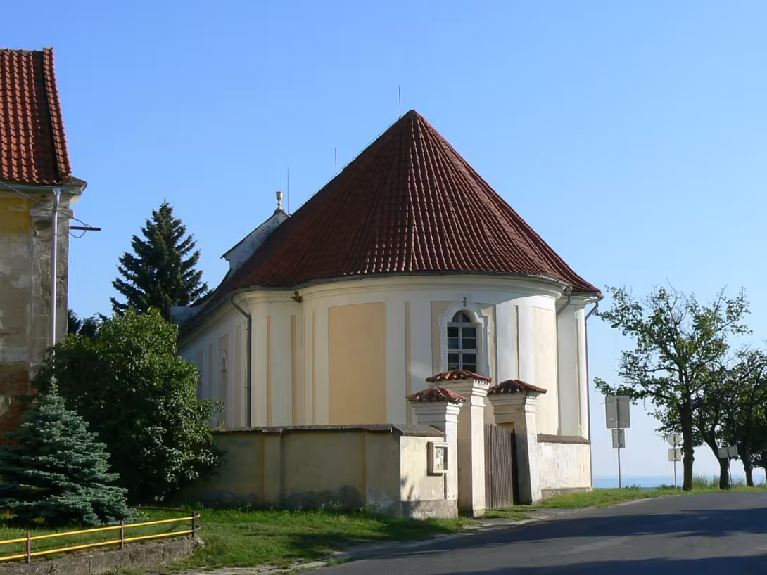 Dnešní pohled – evangelický kostel ve Vysoké