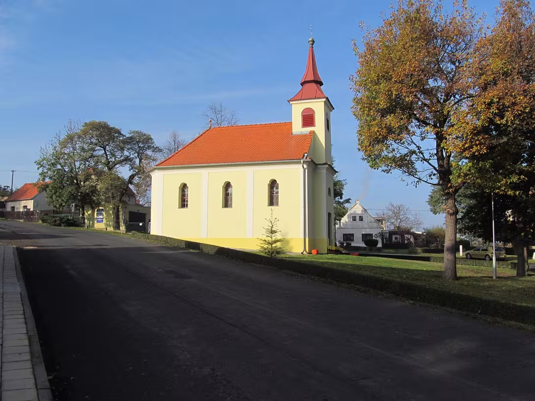 Dnešní pohled – kaple Anděla Strážce (Čeradice)