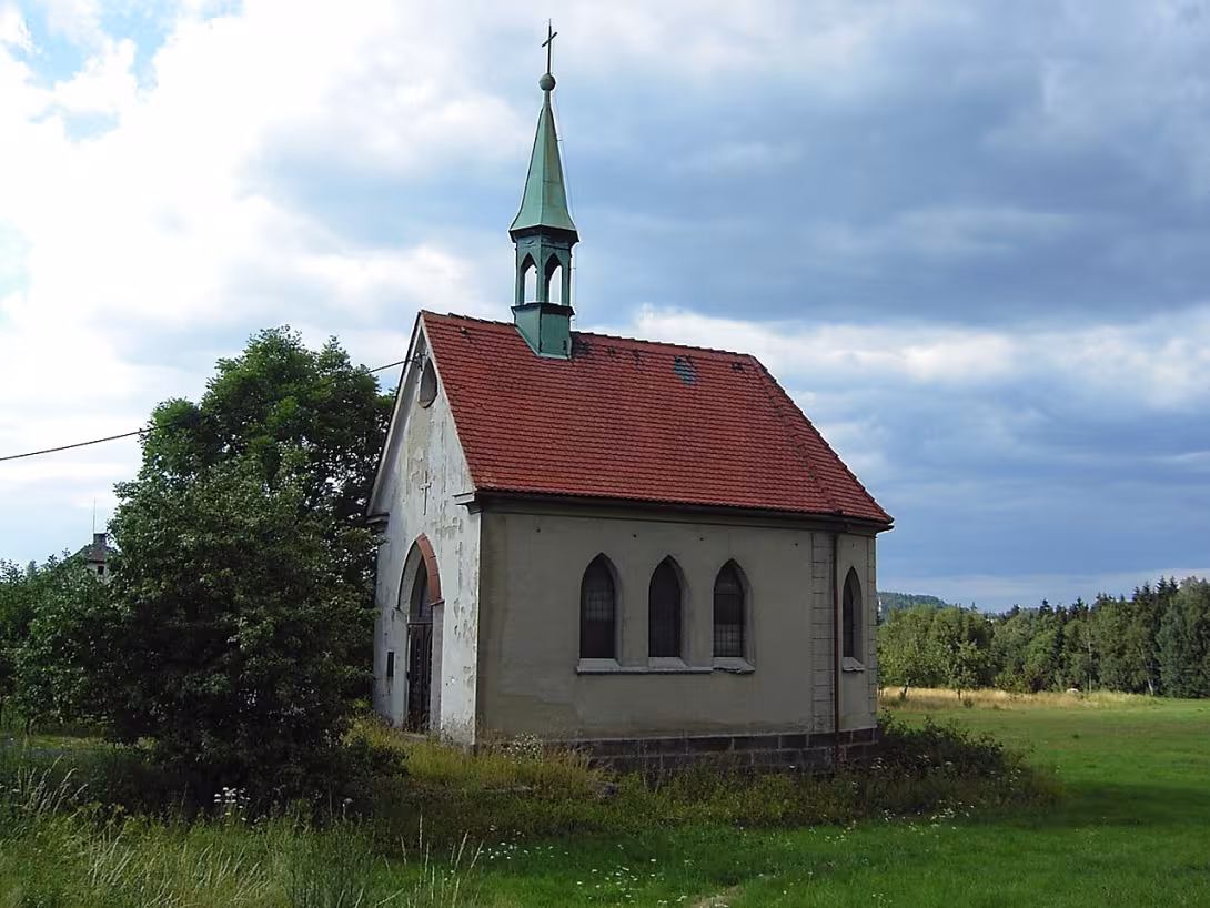 Dnešní pohled – kaple Anděla Strážce (Valdek)