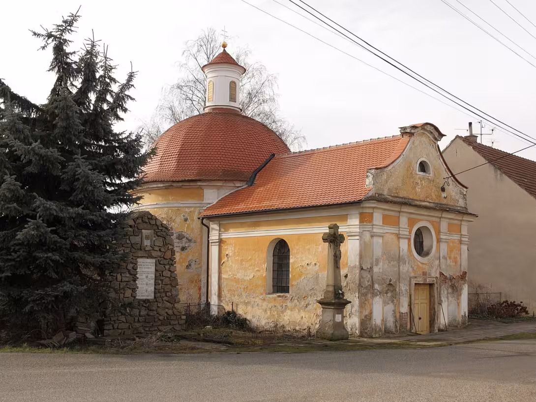 Dnešní pohled – kaple Nanebevzetí Panny Marie (Kupařovice)