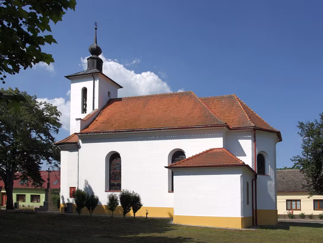 Dnešní pohled – kaple Nanebevzetí Panny Marie (Mělčany)