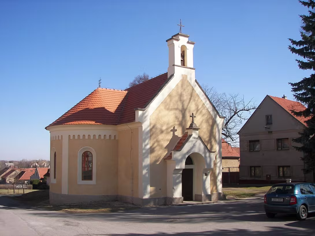 Dnešní pohled – kaple svatého Jana Křtitele (Ledce)