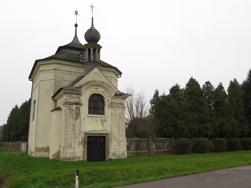 Dzisiejszy widok – kaple svatého Jana Nepomuckého (Křinec)