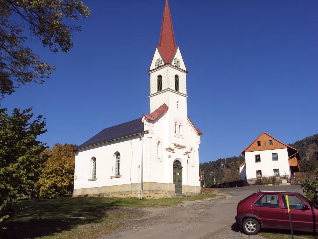 Dnešní pohled – kaple svatého Václava (Svojkov)