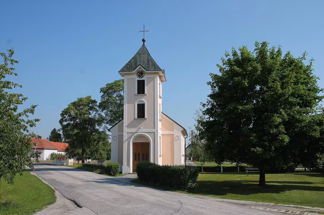 Dnešný pohľad – kaple svatého Václava v Neplachově
