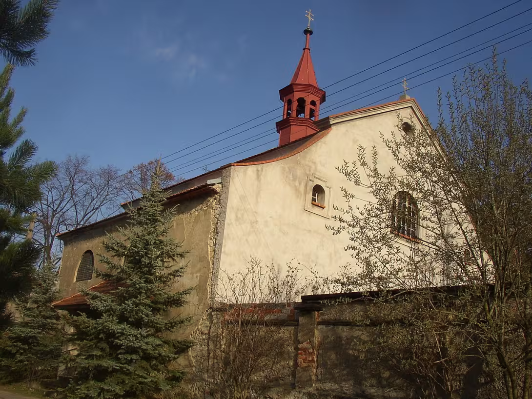 Dnešní pohled – kostel Nalezení těla svatého Štěpána v Pcherách