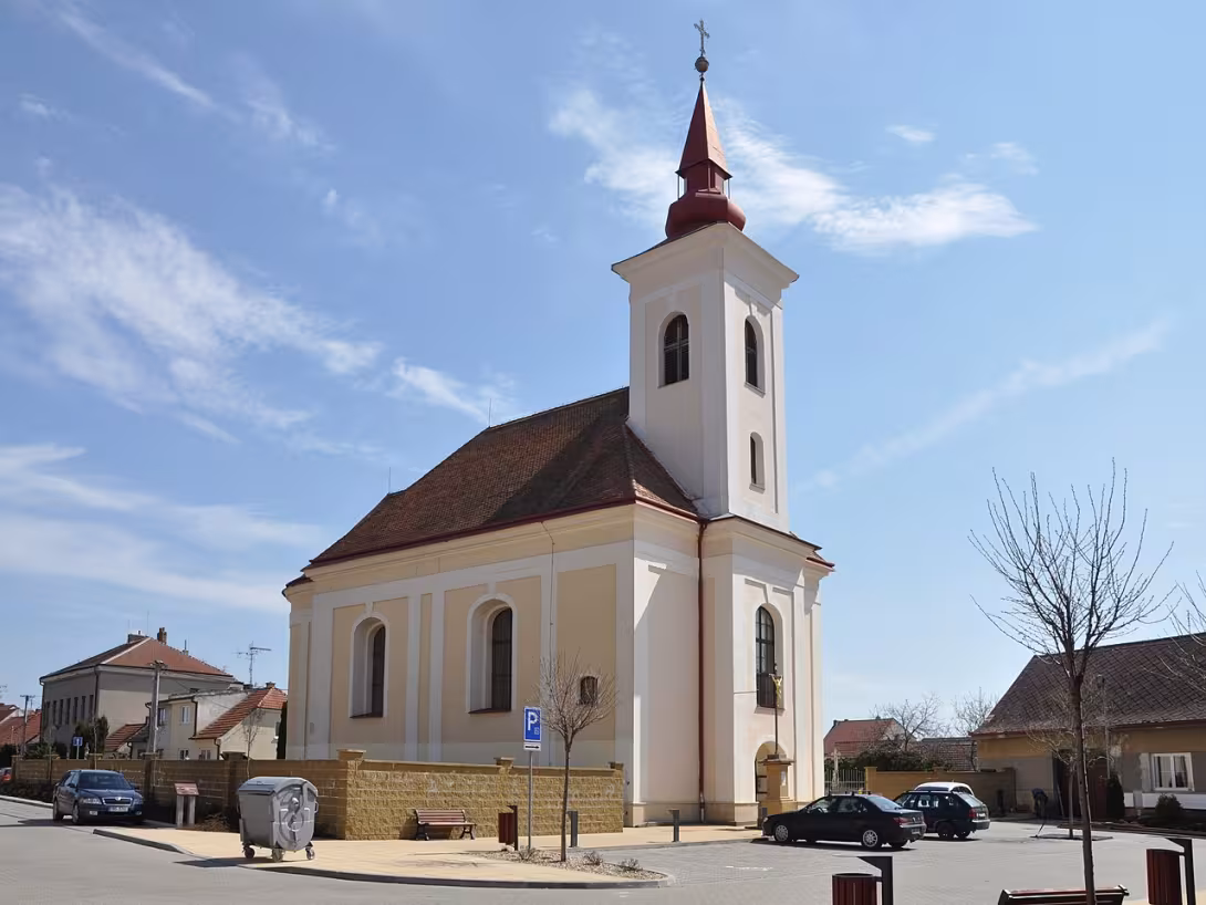 Heutige Ansicht – kostel Nanebevzetí Panny Marie (Unkovice)