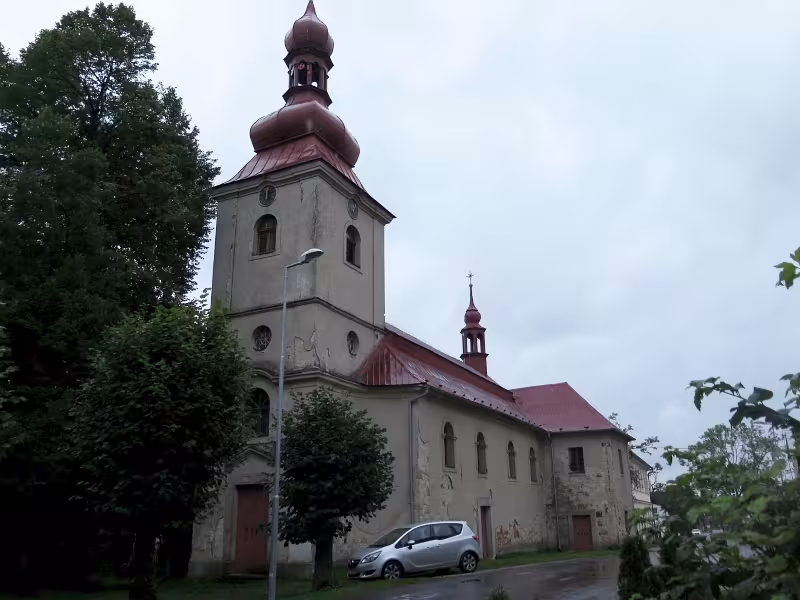 Dnešní pohled – kostel Nanebevzetí Panny Marie (Kohoutov)
