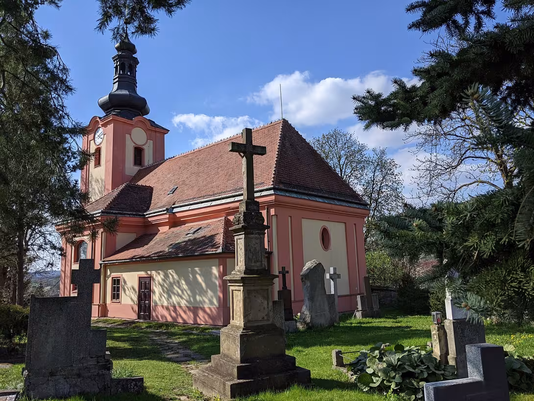 Dzisiejszy widok – kostel Nanebevzetí Panny Marie (Křižanovice)