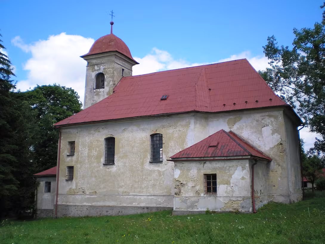 Dzisiejszy widok – kostel Nanebevzetí Panny Marie (Nové Valteřice)