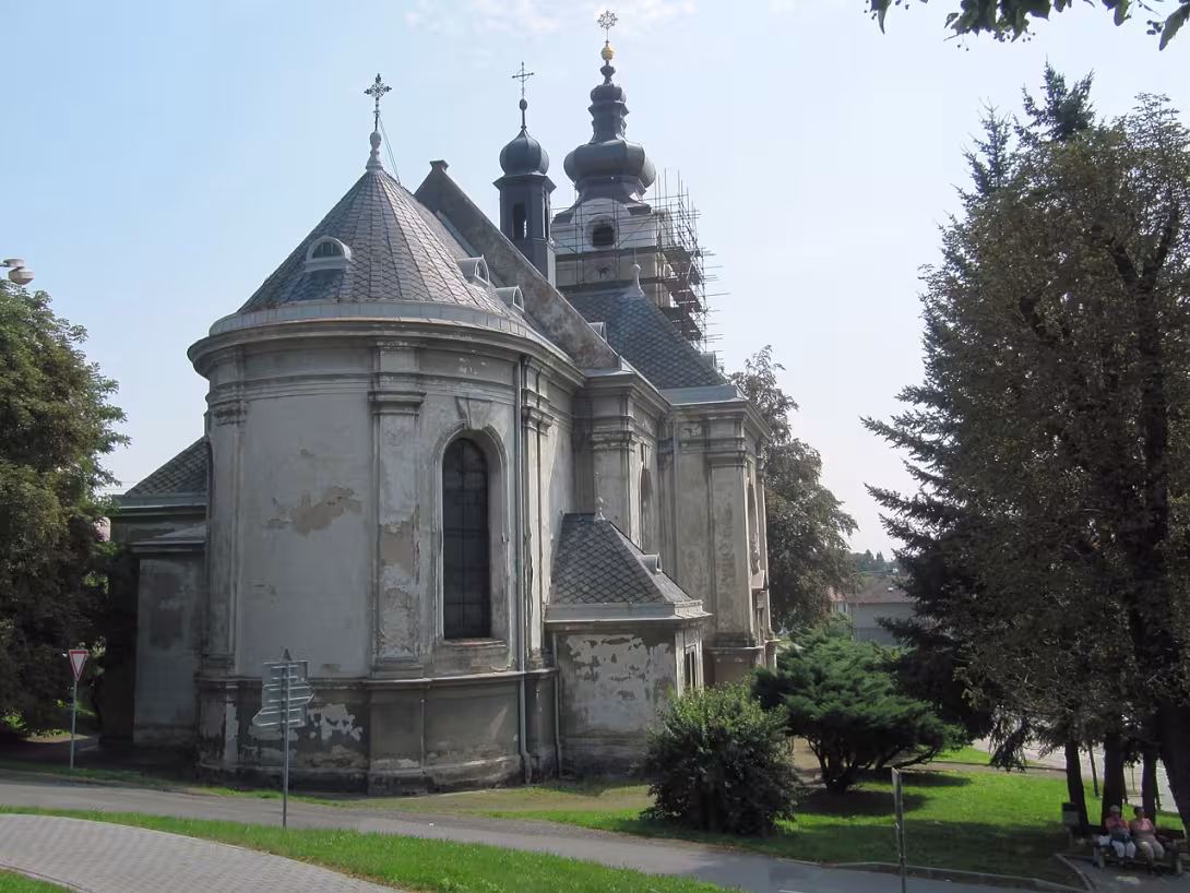 Dzisiejszy widok – kostel Narození Panny Marie (Tršice)